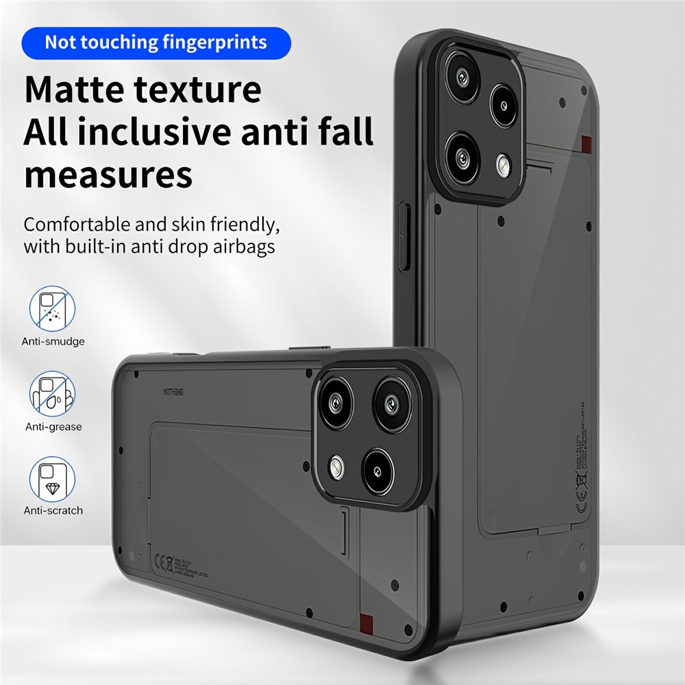  Nothing Phone 3a Lite Skal Hybrid Transparent / Svart - Teknikhallen.se