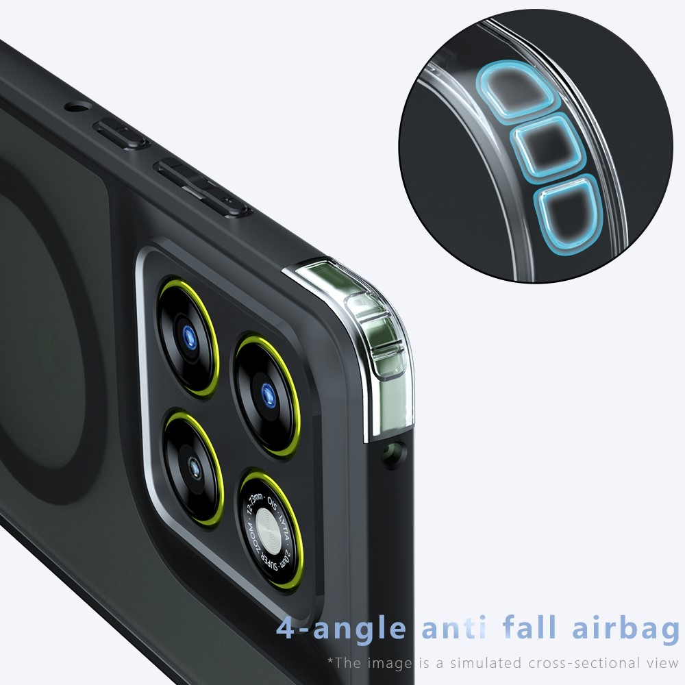  Motorola Edge 70 Skal MagSafe Hybrid Transparent / Svart - Teknikhallen.se