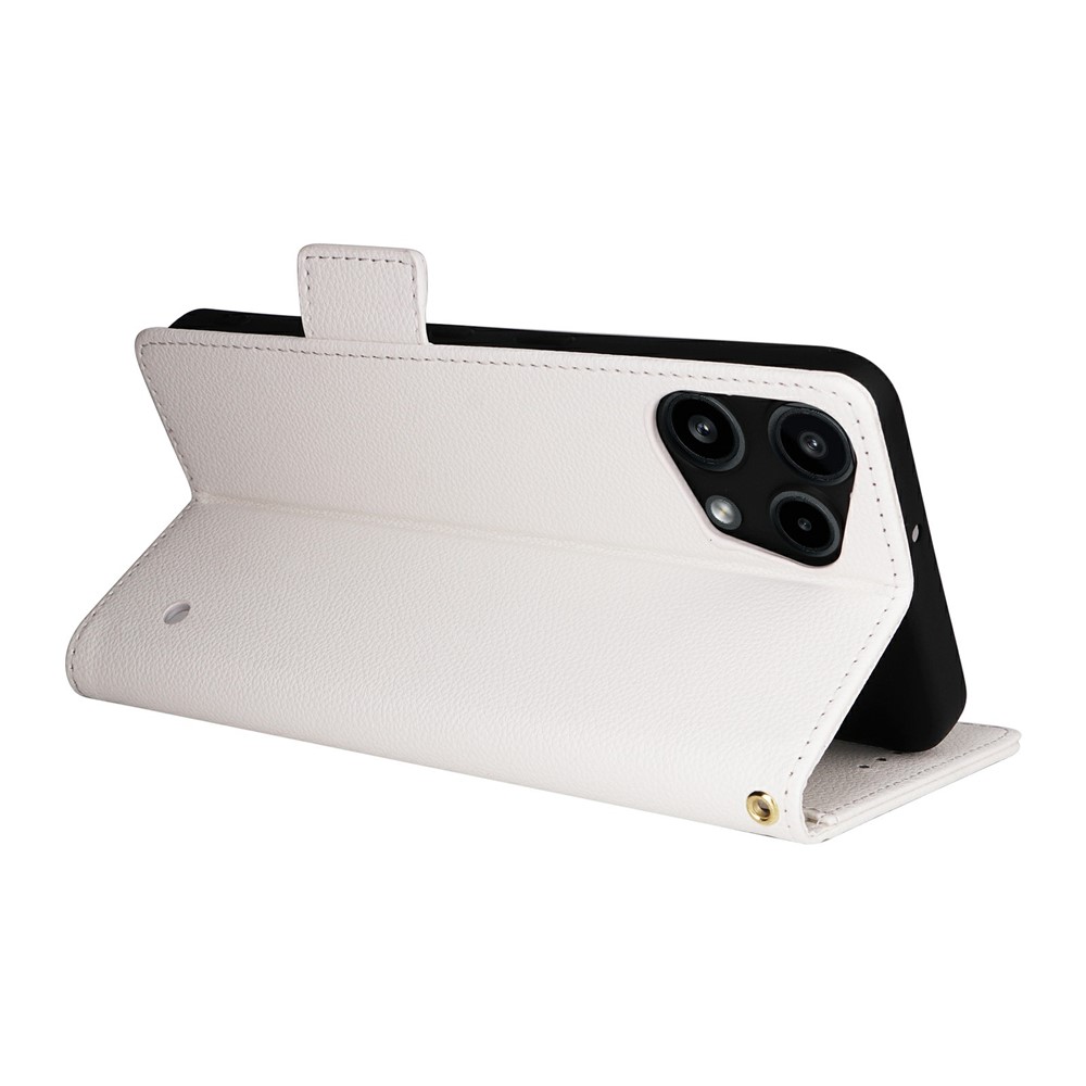  Nothing Phone 3a Lite Fodral Litchi Läder Vit - Teknikhallen.se