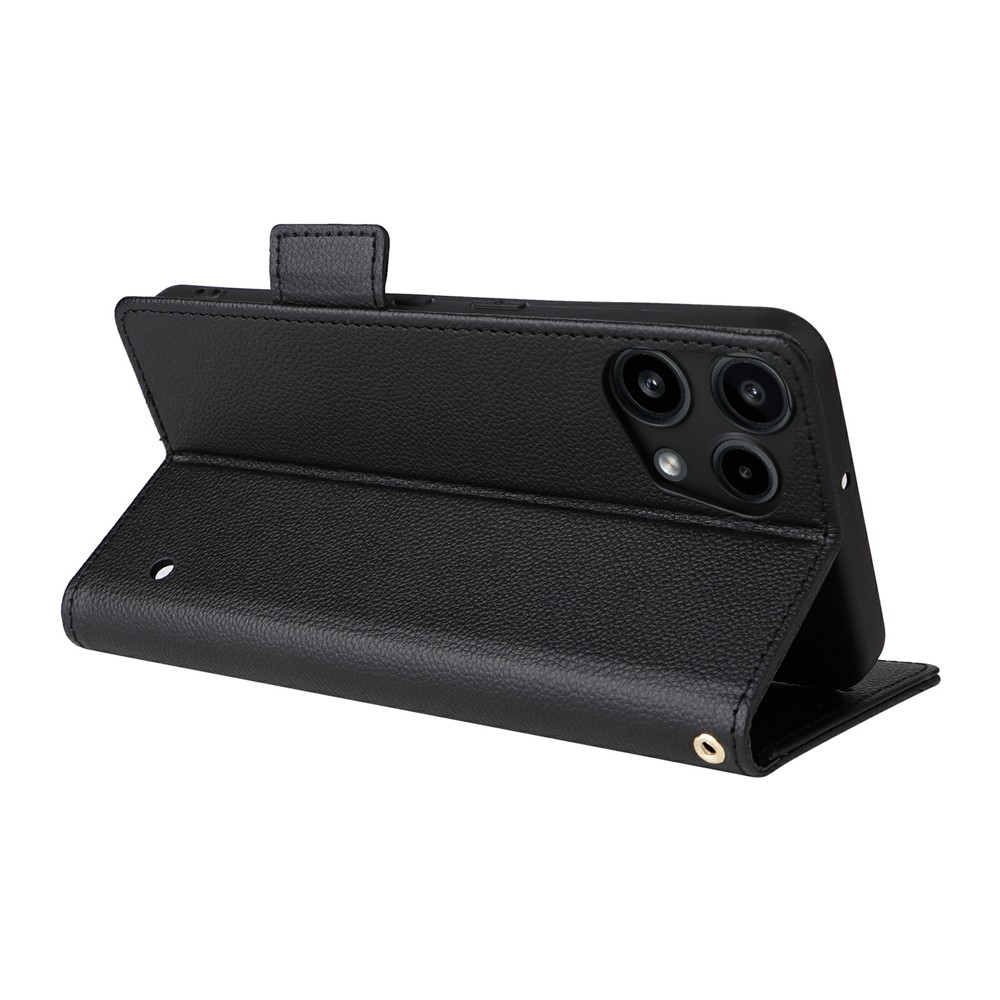  Nothing Phone 3a Lite Fodral Litchi Läder Svart - Teknikhallen.se