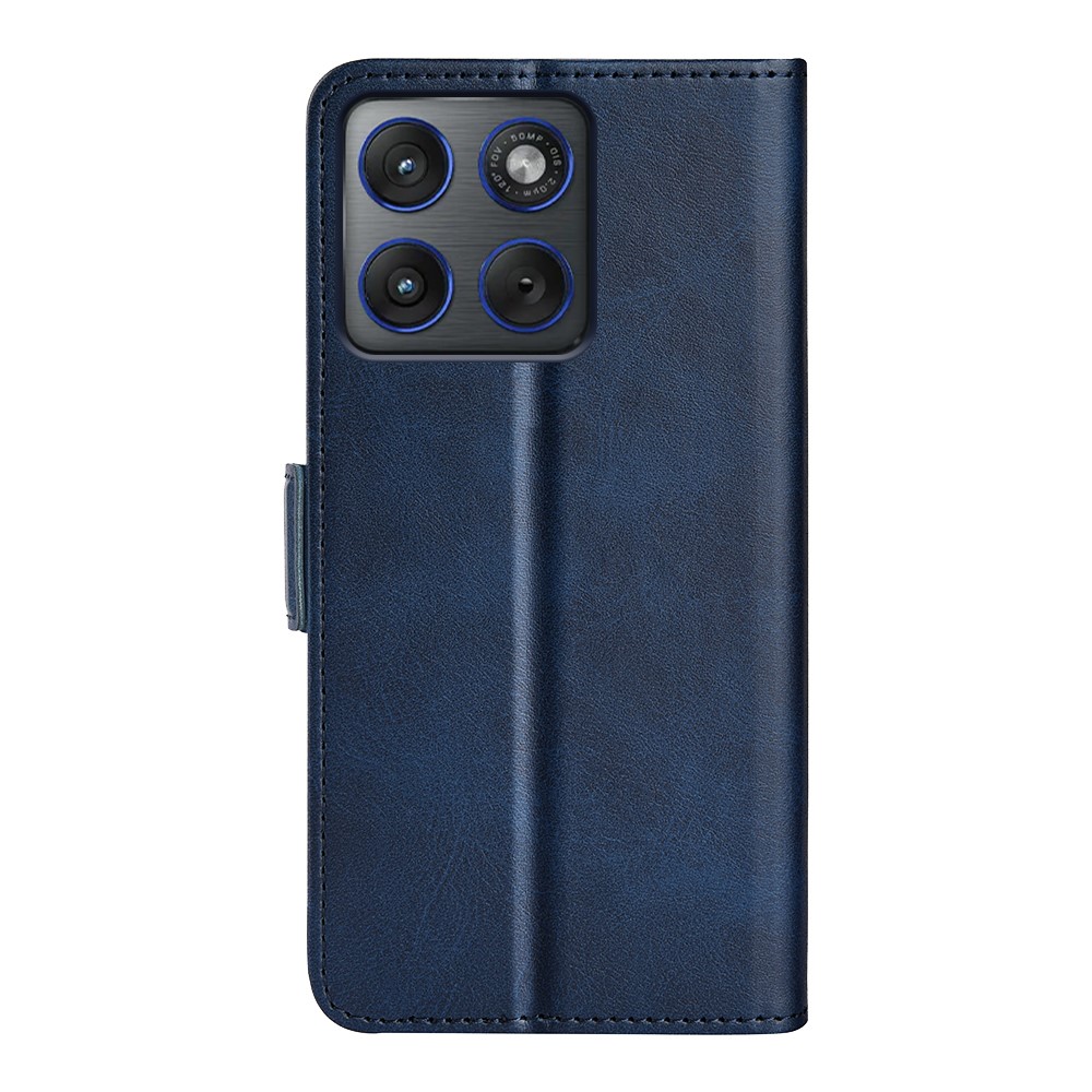  Motorola Edge 70 Fodral Läder Blå - Teknikhallen.se