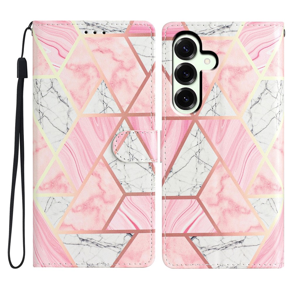  Samsung Galaxy A37 5G Fodral Med Tryck Rosa Marmor - Teknikhallen.se