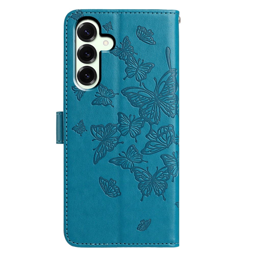  Samsung Galaxy A37 5G Fodral Med Fjäril Tryck Blå - Teknikhallen.se