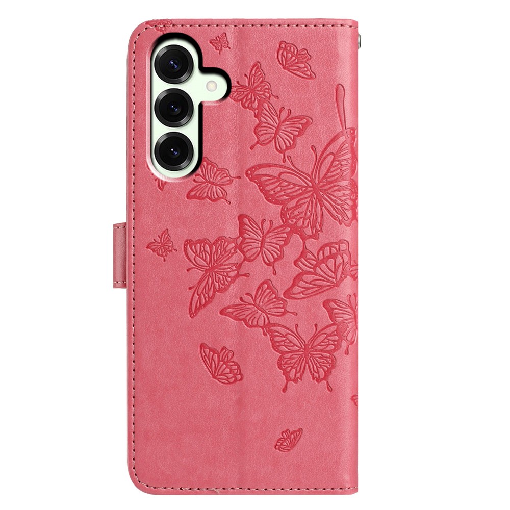  Samsung Galaxy A57 5G Fodral Med Fjäril Tryck Rosa - Teknikhallen.se