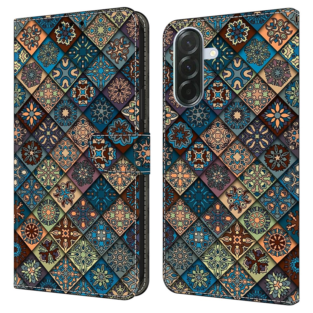  Samsung Galaxy A37 5G Fodral Läder Mandala Blommor - Teknikhallen.se