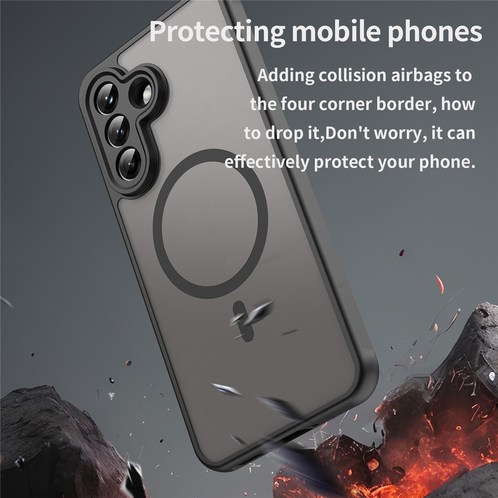  Samsung Galaxy A37 5G Skal MagSafe Hybrid Svart - Teknikhallen.se