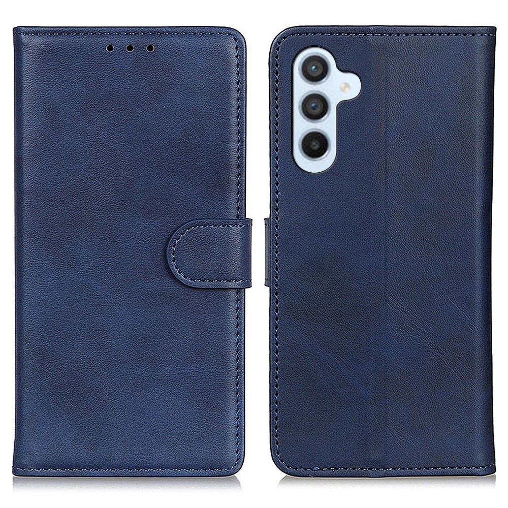  Samsung Galaxy A37 5G Plånboksfodral Läder Blå - Teknikhallen.se