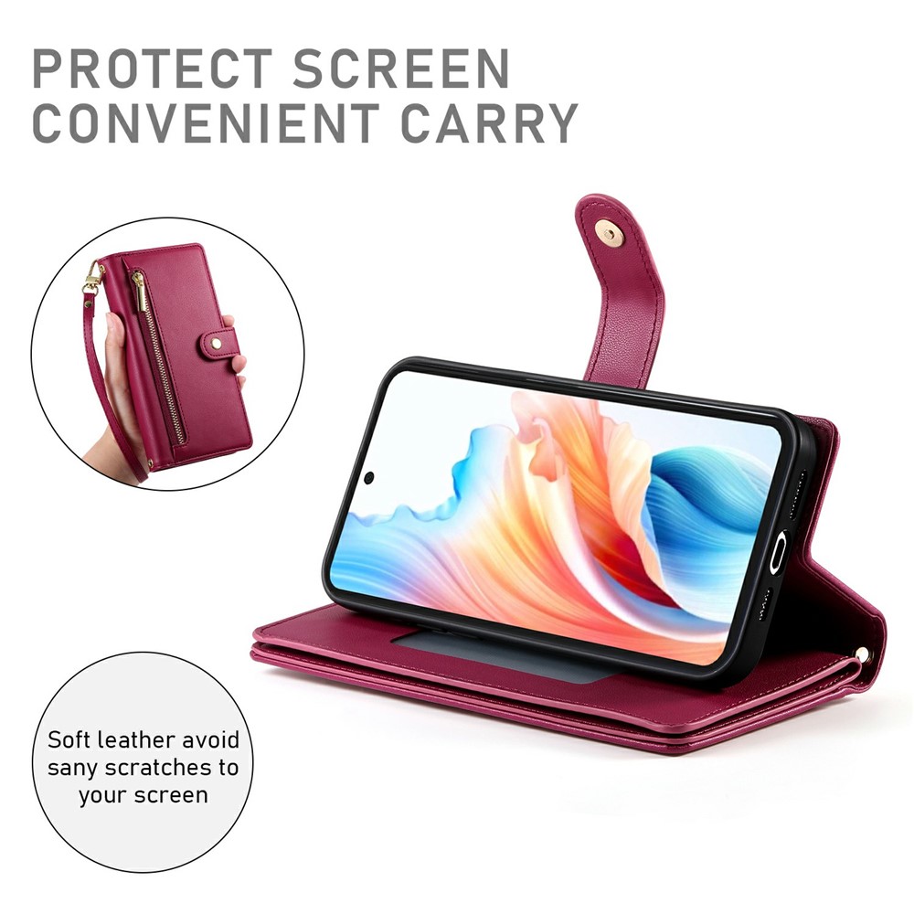  Samsung Galaxy A57 5G Fodral Multifunktionellt Röd - Teknikhallen.se