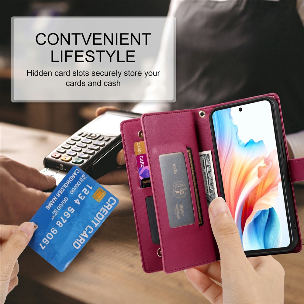  Samsung Galaxy A57 5G Fodral Multifunktionellt Röd - Teknikhallen.se