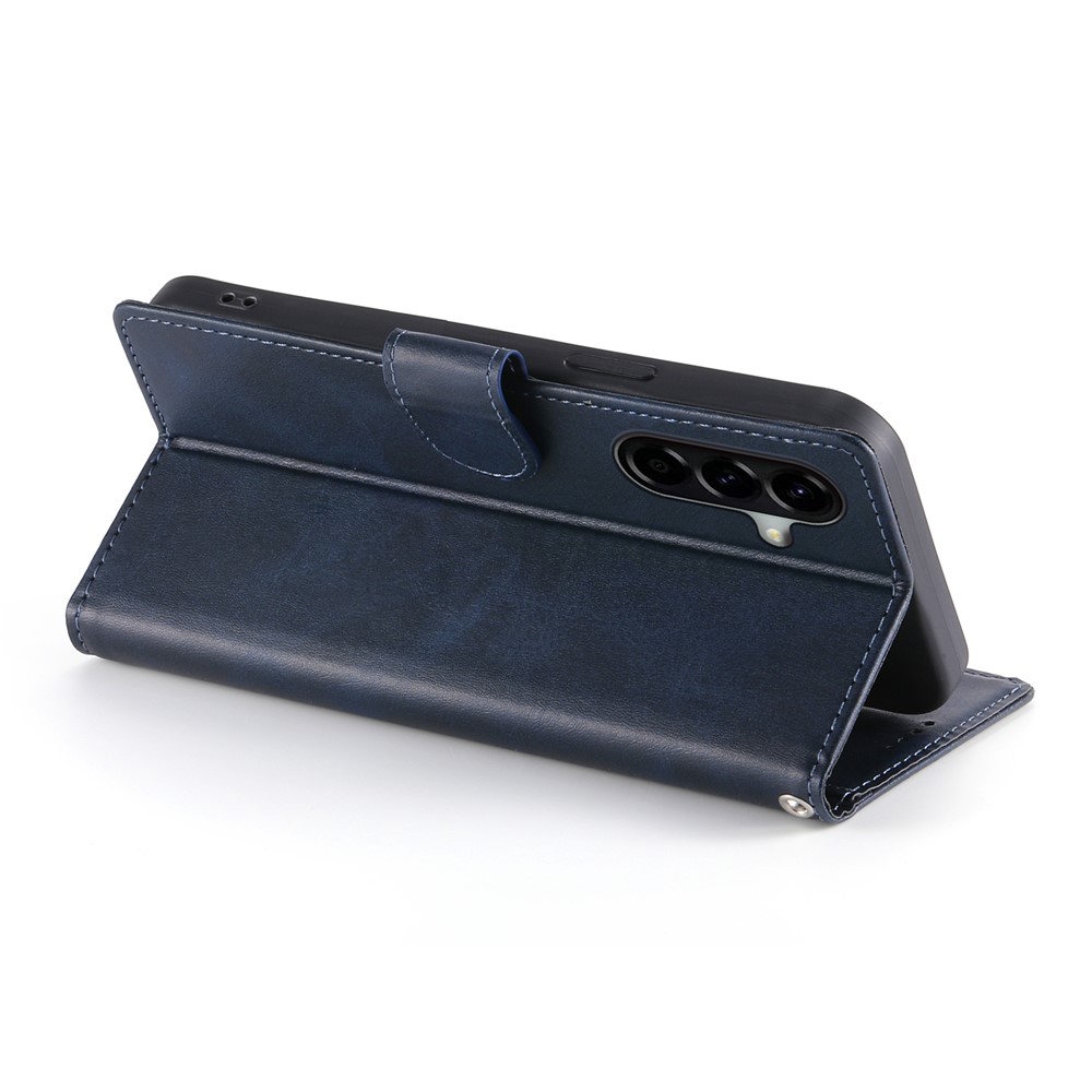  Samsung Galaxy A37 5G Fodral Läder Blå - Teknikhallen.se