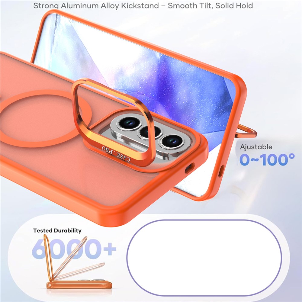  Samsung Galaxy A37 5G Skal MagSafe Kickstand Orange - Teknikhallen.se