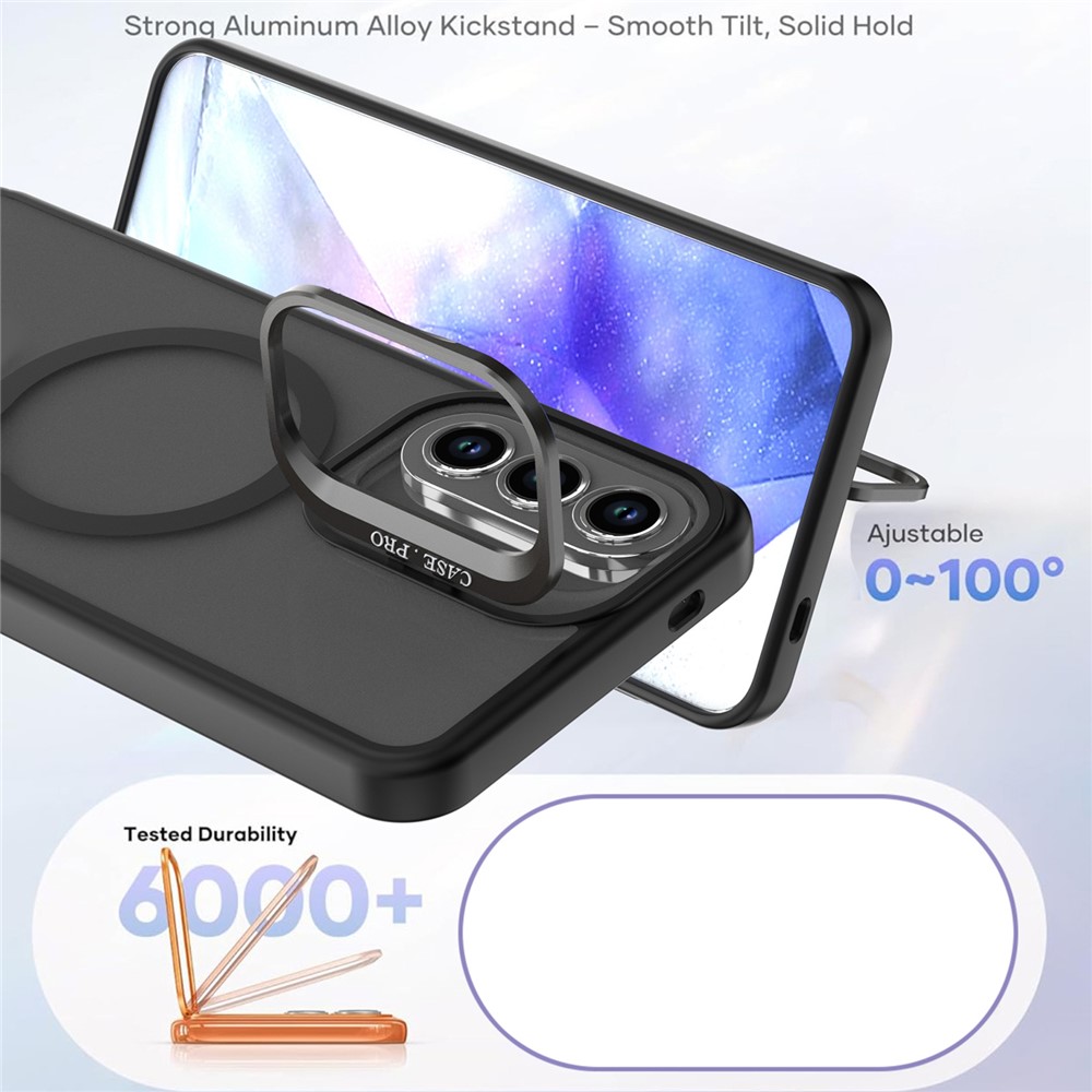  Samsung Galaxy A37 5G Skal MagSafe Kickstand Svart - Teknikhallen.se