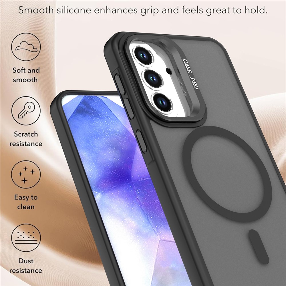  Samsung Galaxy A57 5G Skal MagSafe Kickstand Svart - Teknikhallen.se