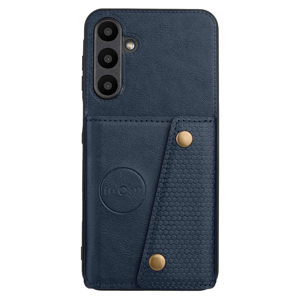  Samsung Galaxy A37 5G Skal Läder Med Kortfack Och Magnet Blå - Teknikhallen.se