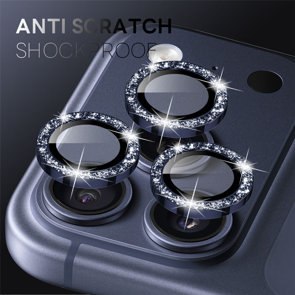 NORTHJO NORTHJO iPhone 17 Pro/17 Pro Max Linsskydd Glitter Blå - Teknikhallen.se