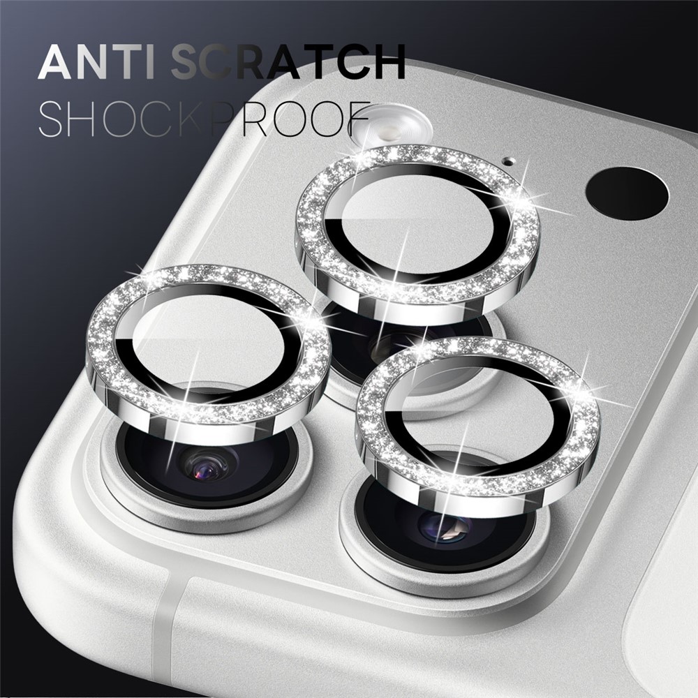 NORTHJO NORTHJO iPhone 17 Pro/17 Pro Max Linsskydd Glitter Silver - Teknikhallen.se