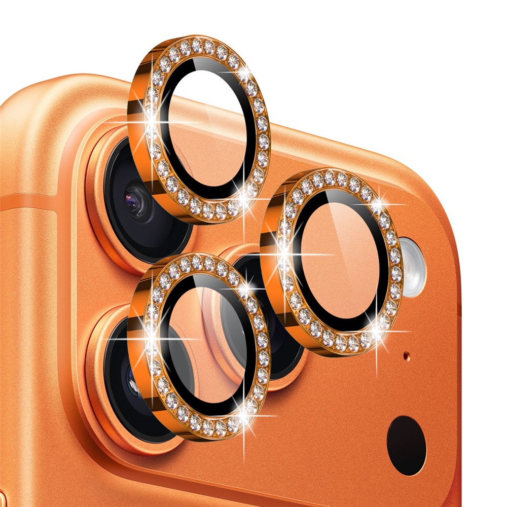 NORTHJO NORTHJO iPhone 17 Pro/17 Pro Max Linsskydd Strass Orange - Teknikhallen.se
