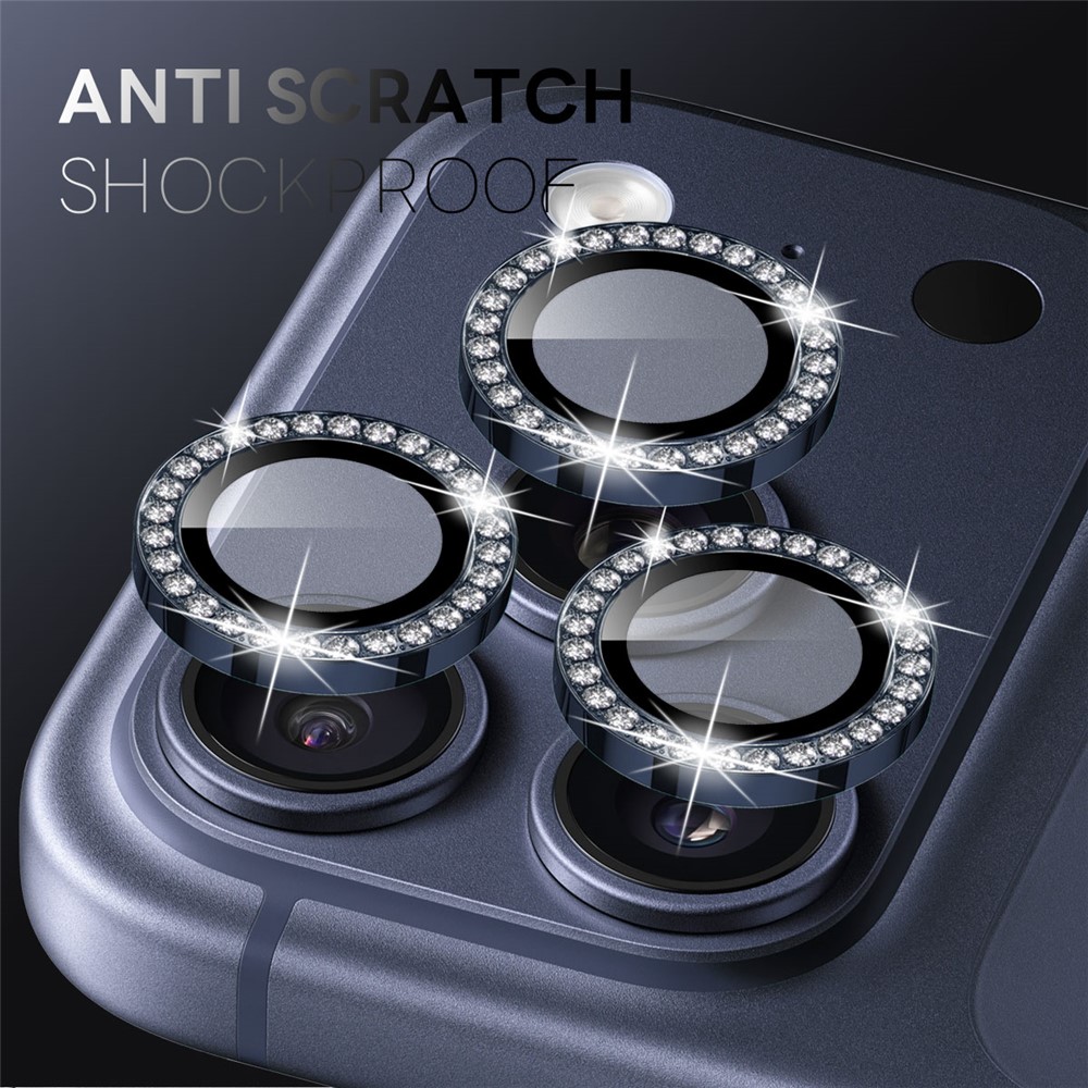 NORTHJO NORTHJO iPhone 17 Pro/17 Pro Max Linsskydd Strass Blå - Teknikhallen.se