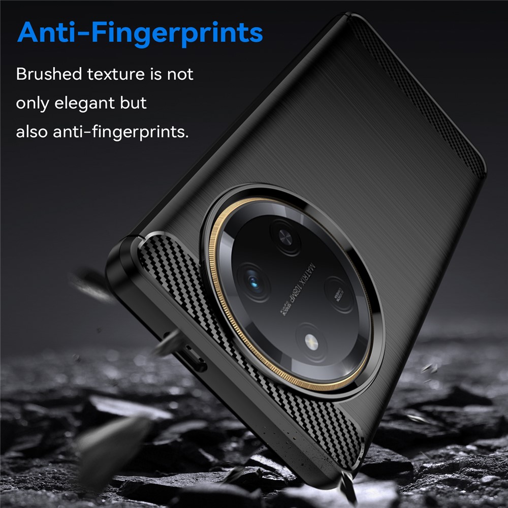  Honor Magic7 Lite Skal Borstad Stål Textur Svart - Teknikhallen.se