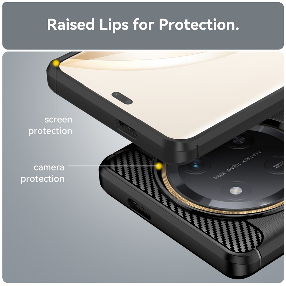  Honor Magic7 Lite Skal Borstad Stål Textur Svart - Teknikhallen.se