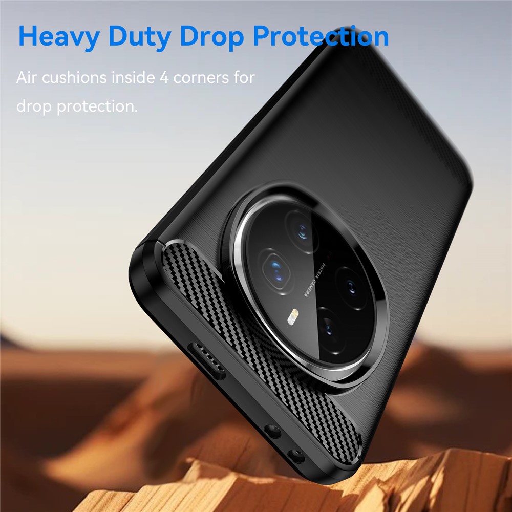  Honor Magic7 Pro Skal Borstad Stål Textur Svart - Teknikhallen.se