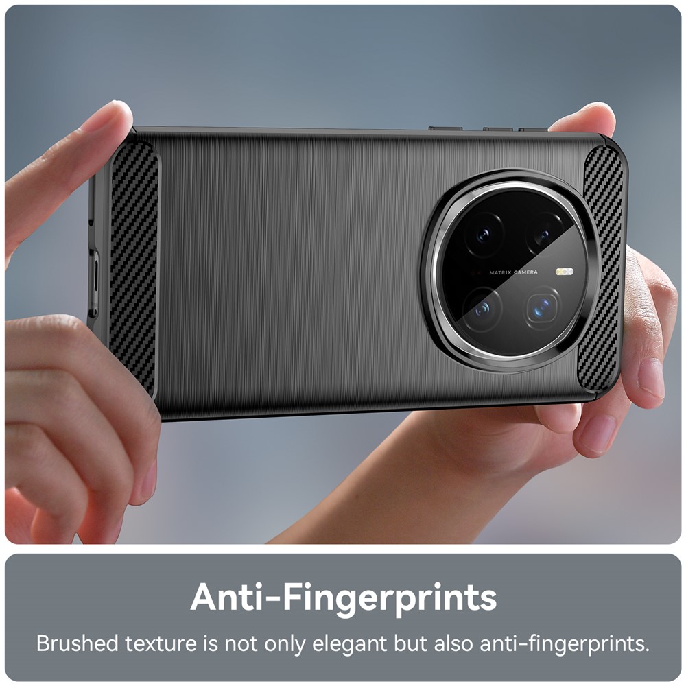  Honor Magic7 Pro Skal Borstad Stål Textur Svart - Teknikhallen.se