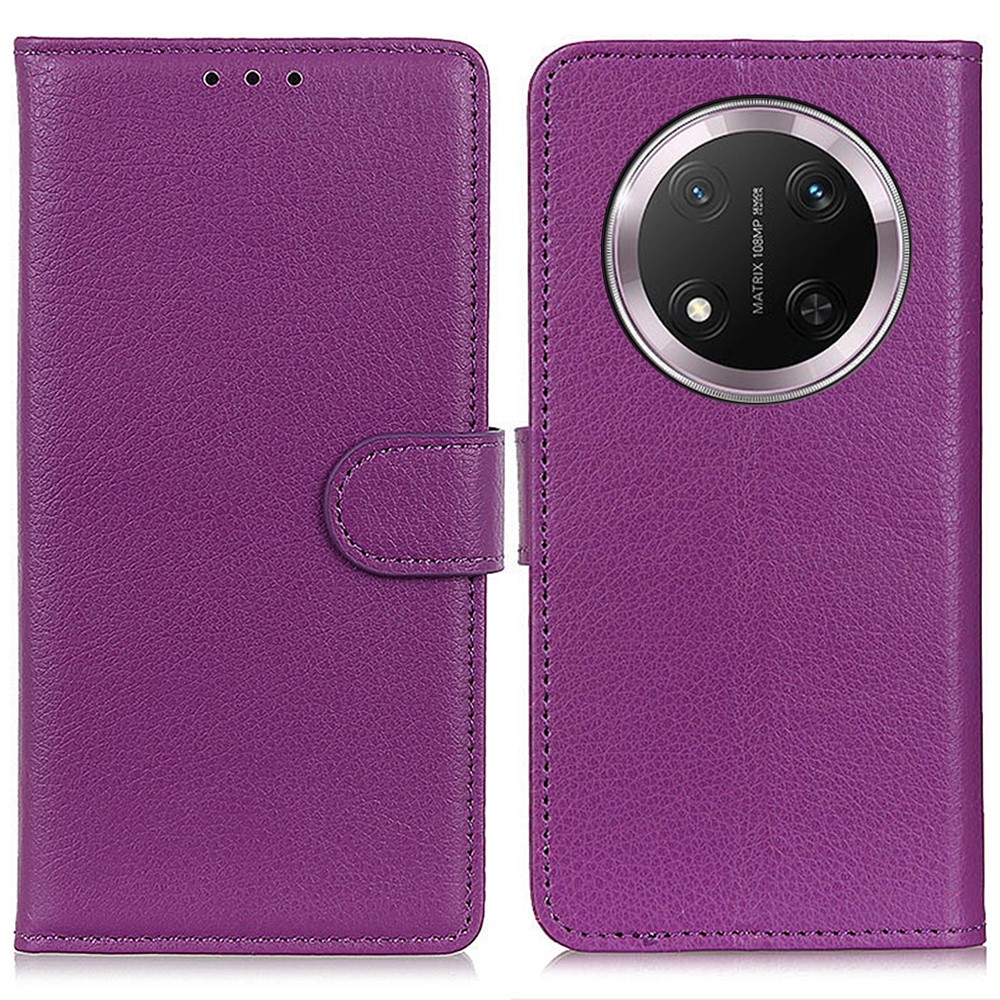  Honor Magic7 Lite Fodral Litchi Läder Lila - Teknikhallen.se