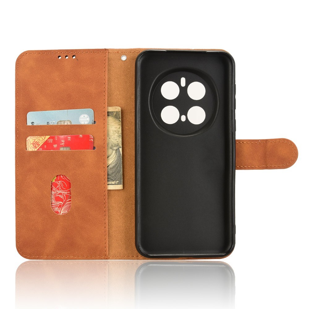  Honor Magic7 Pro Fodral Läder Skin Feel Brun - Teknikhallen.se