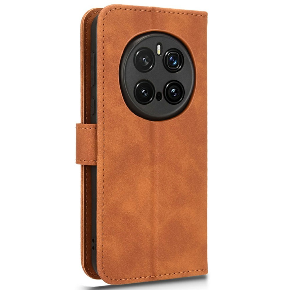  Honor Magic7 Pro Fodral Läder Skin Feel Brun - Teknikhallen.se