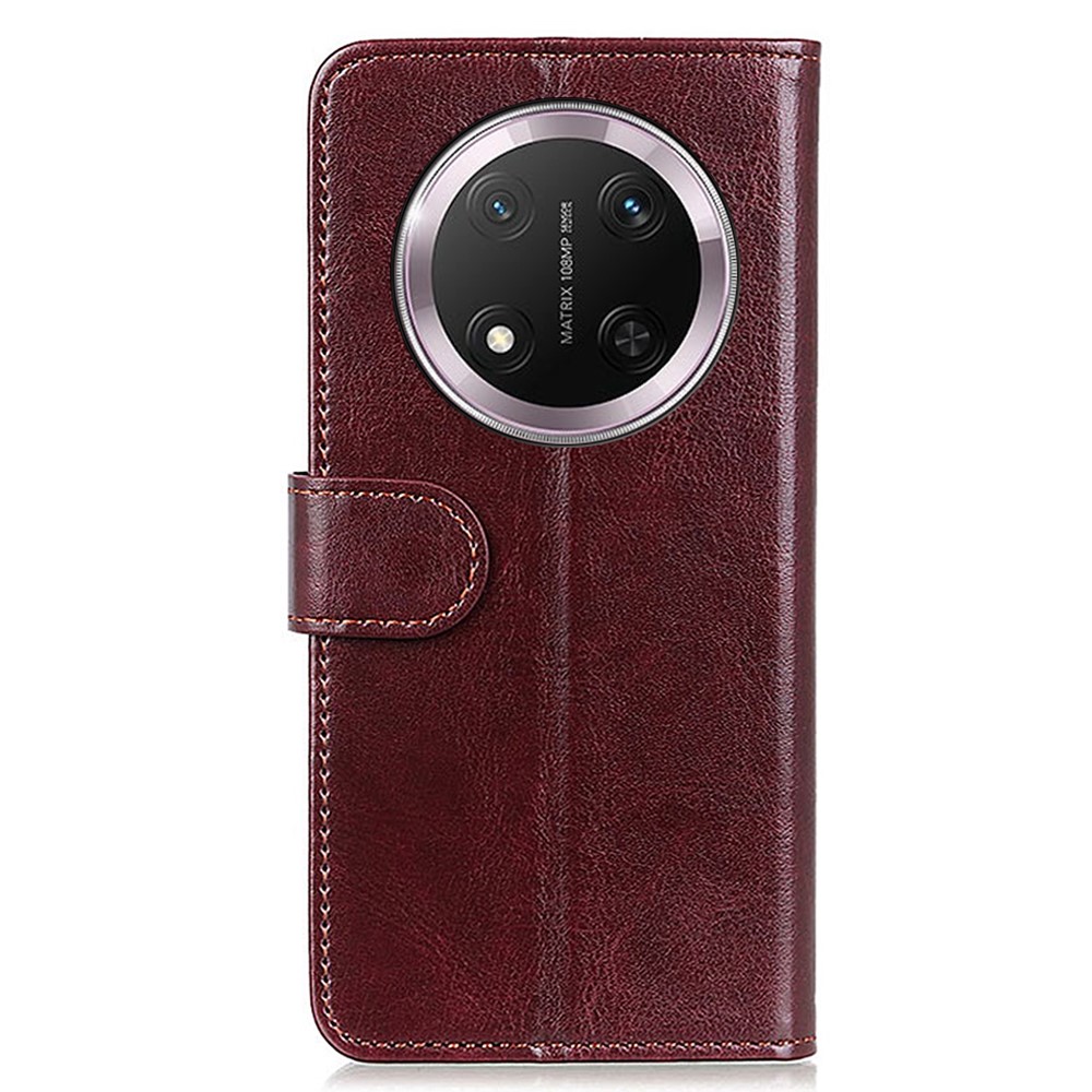  Honor Magic7 Lite Fodral Crazy Horse Läder Brun - Teknikhallen.se