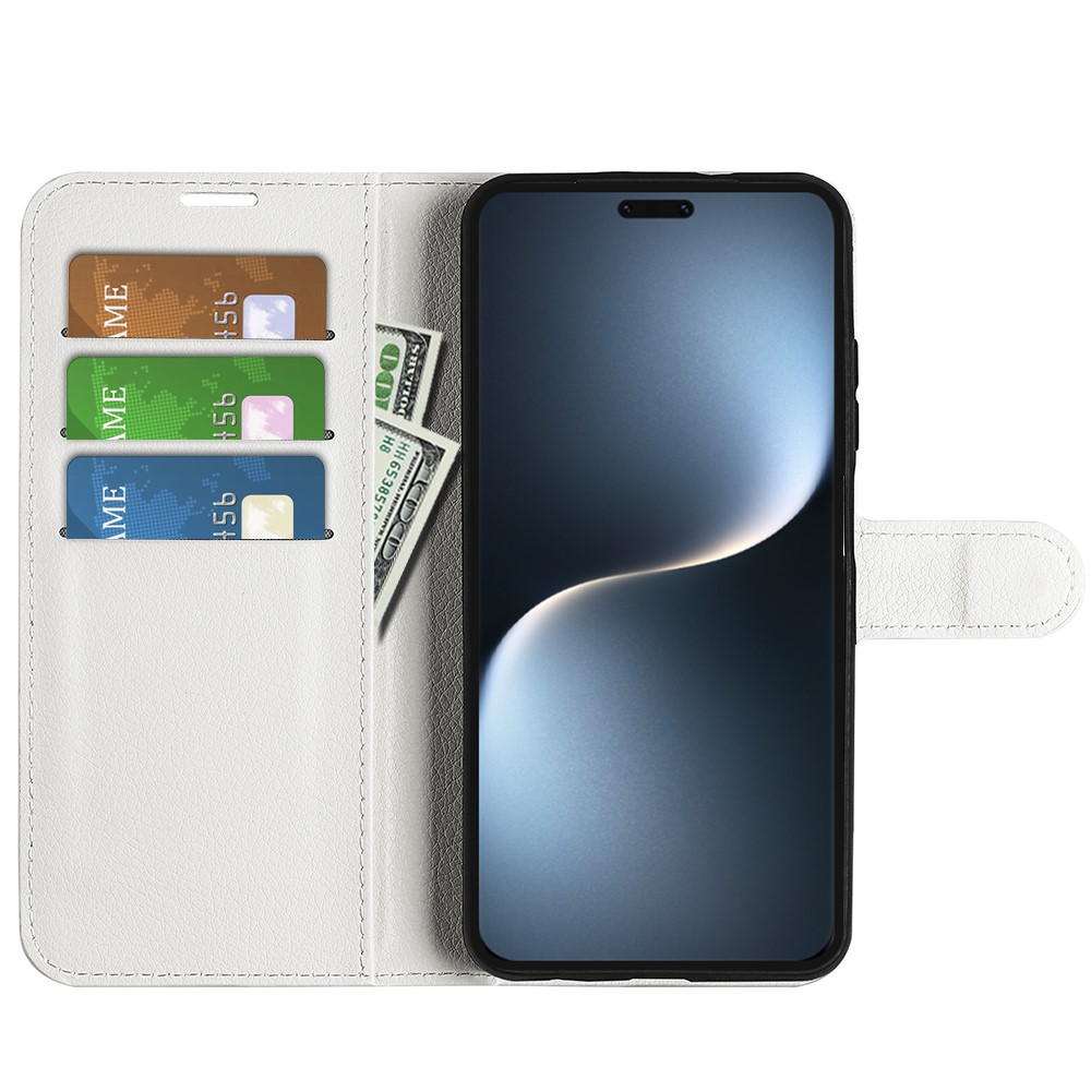  Honor Magic7 Pro Fodral Litchi Läder Vit - Teknikhallen.se