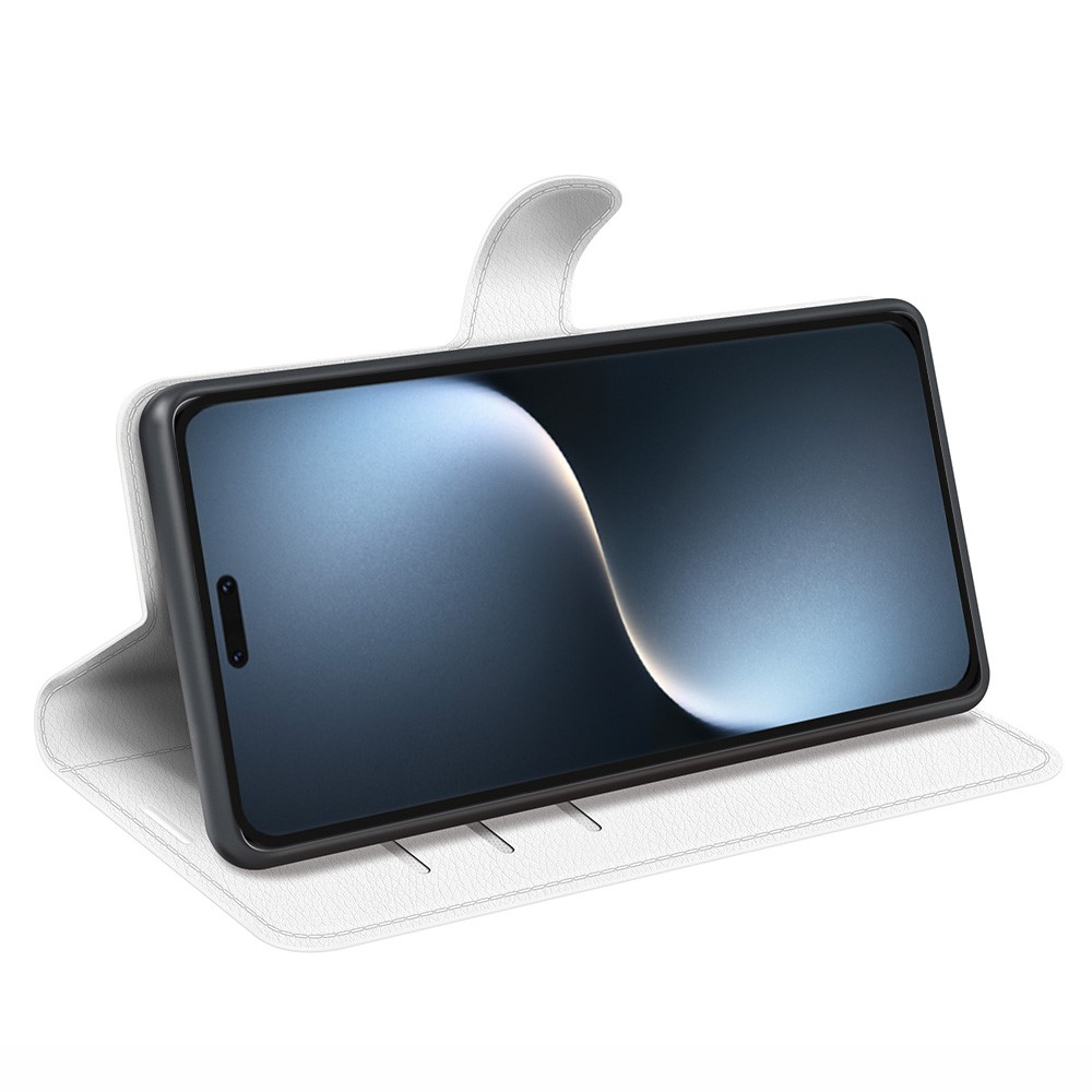  Honor Magic7 Pro Fodral Litchi Läder Vit - Teknikhallen.se