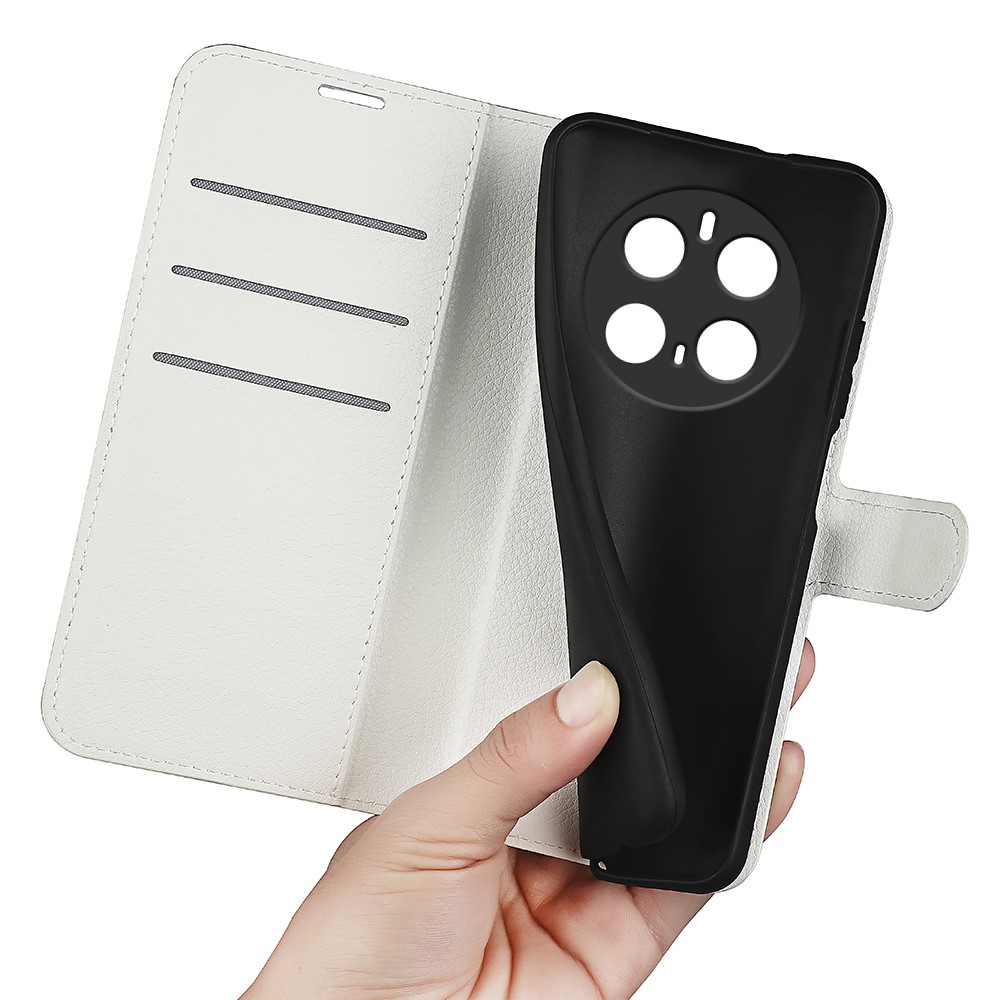  Honor Magic7 Pro Fodral Litchi Läder Vit - Teknikhallen.se