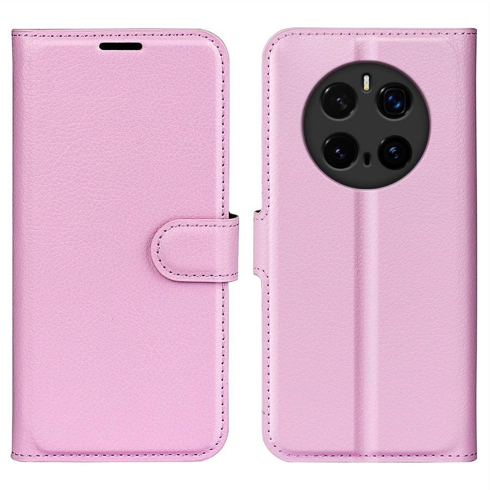  Honor Magic7 Pro Fodral Litchi Läder Ljus Rosa - Teknikhallen.se