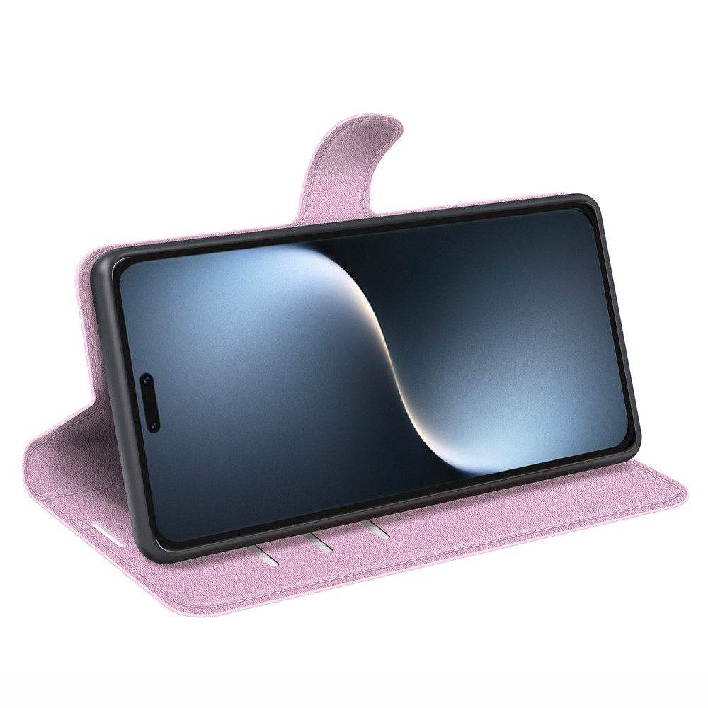  Honor Magic7 Pro Fodral Litchi Läder Ljus Rosa - Teknikhallen.se