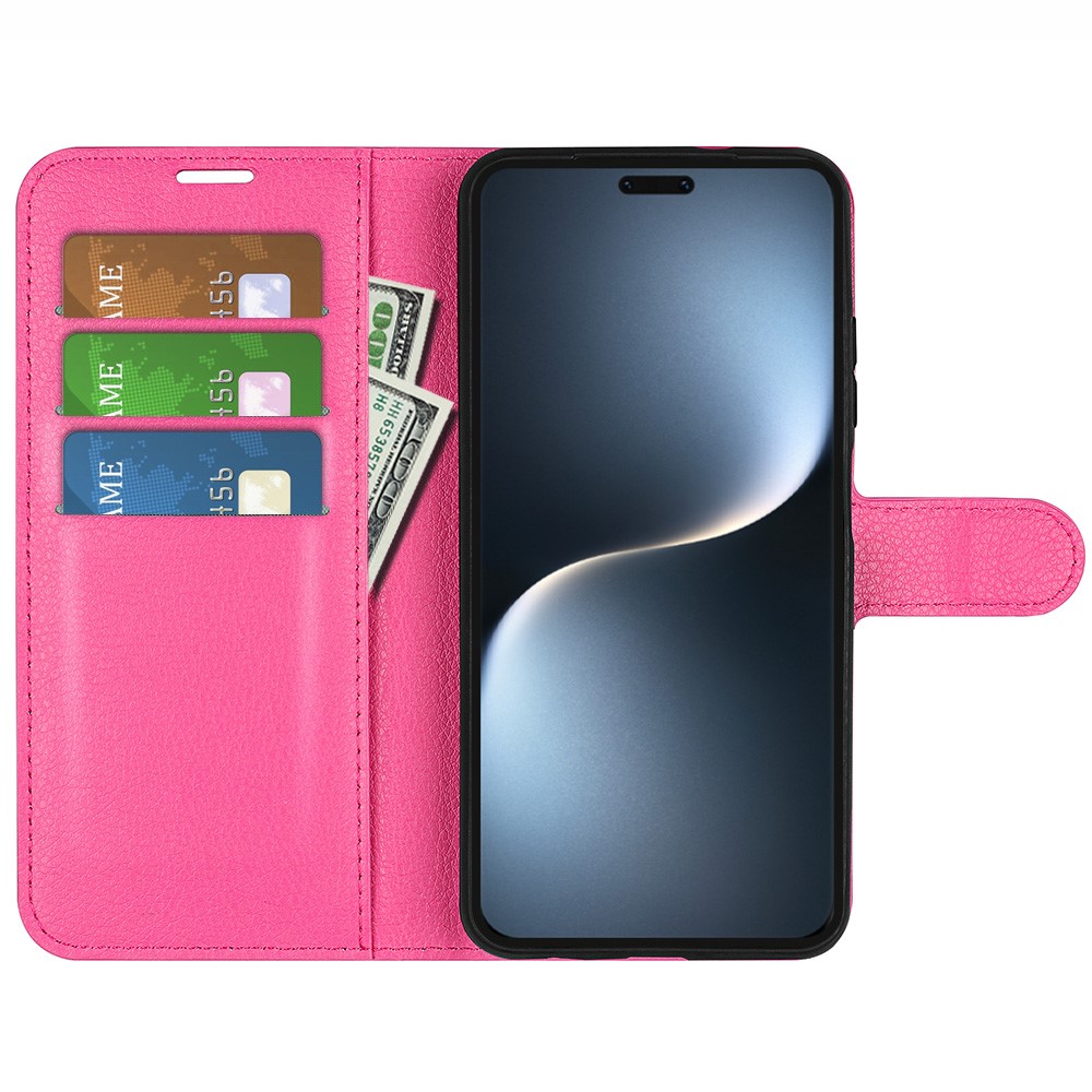  Honor Magic7 Pro Fodral Litchi Läder Rosa - Teknikhallen.se
