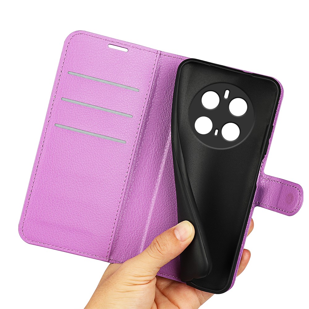  Honor Magic7 Pro Fodral Litchi Läder Lila - Teknikhallen.se