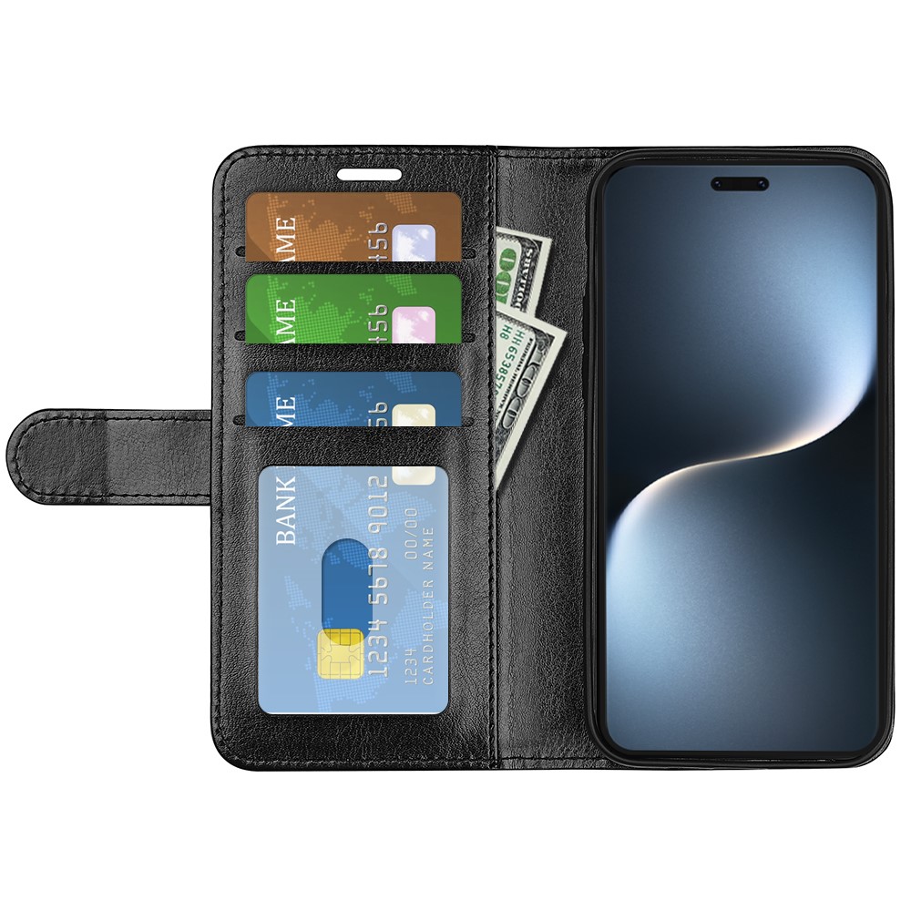  Honor Magic7 Pro Fodral Crazy Horse Läder Svart - Teknikhallen.se