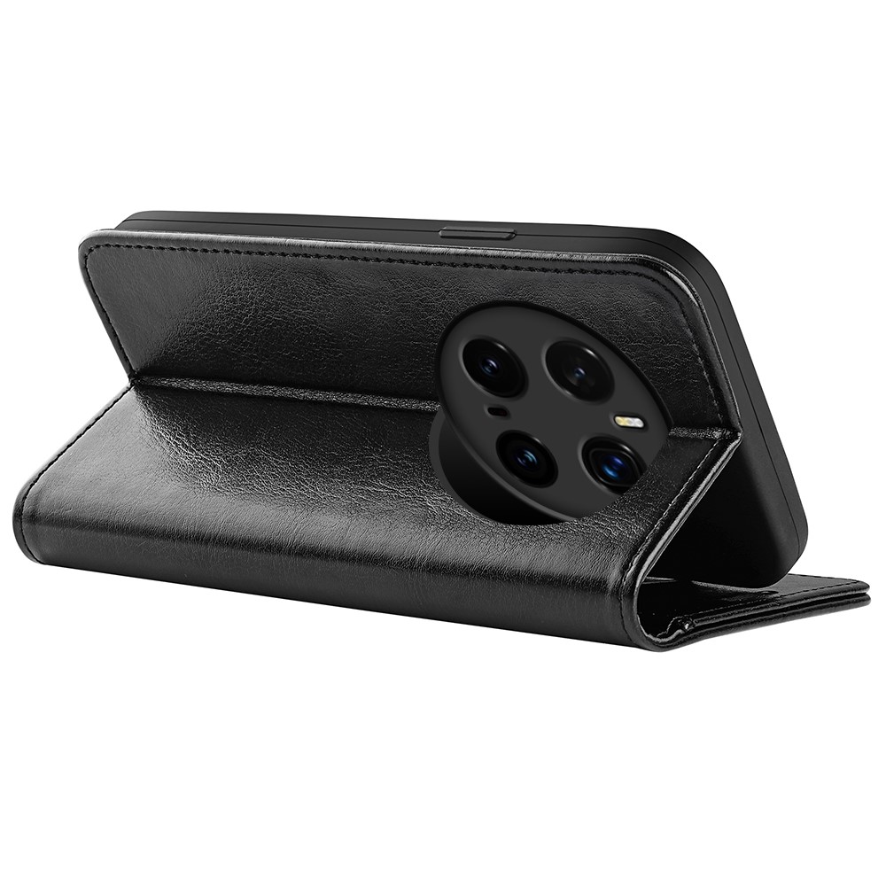  Honor Magic7 Pro Fodral Crazy Horse Läder Svart - Teknikhallen.se