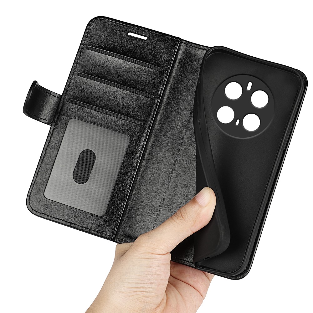  Honor Magic7 Pro Fodral Crazy Horse Läder Svart - Teknikhallen.se