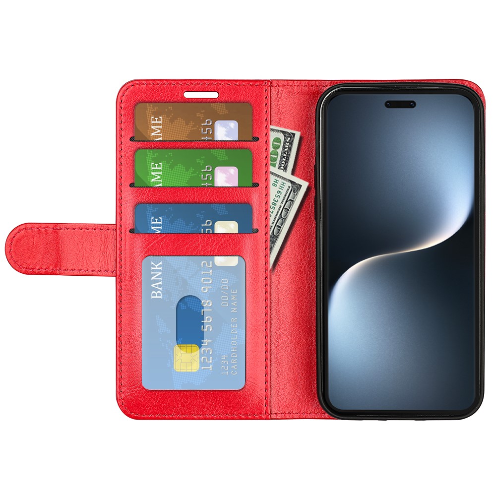  Honor Magic7 Pro Fodral Crazy Horse Läder Röd - Teknikhallen.se