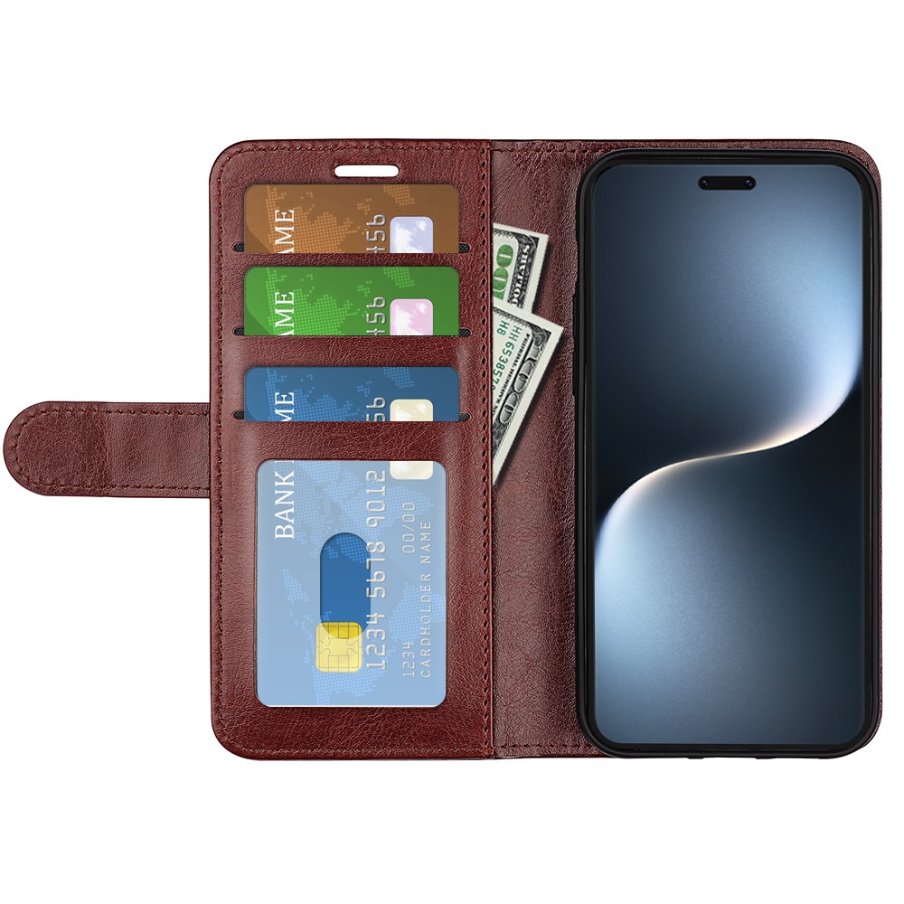  Honor Magic7 Pro Fodral Crazy Horse Läder Brun - Teknikhallen.se