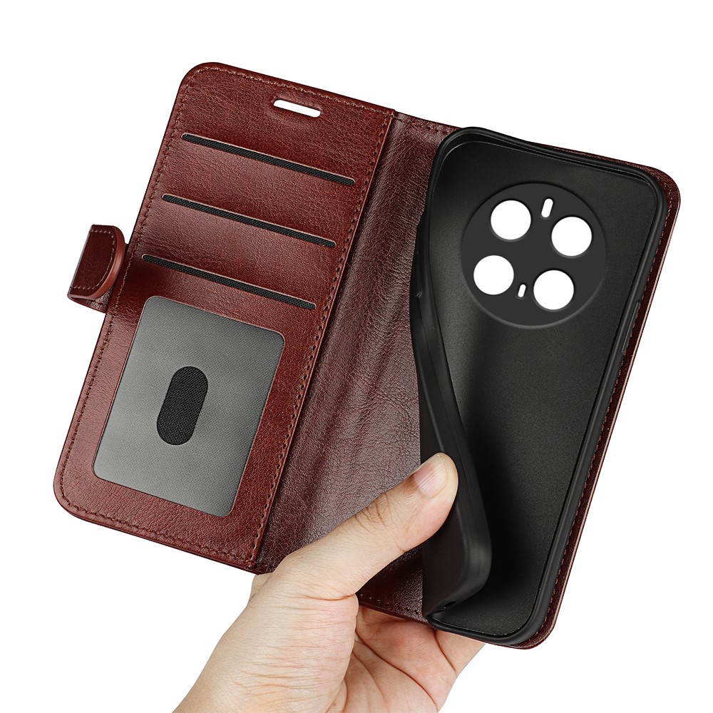  Honor Magic7 Pro Fodral Crazy Horse Läder Brun - Teknikhallen.se