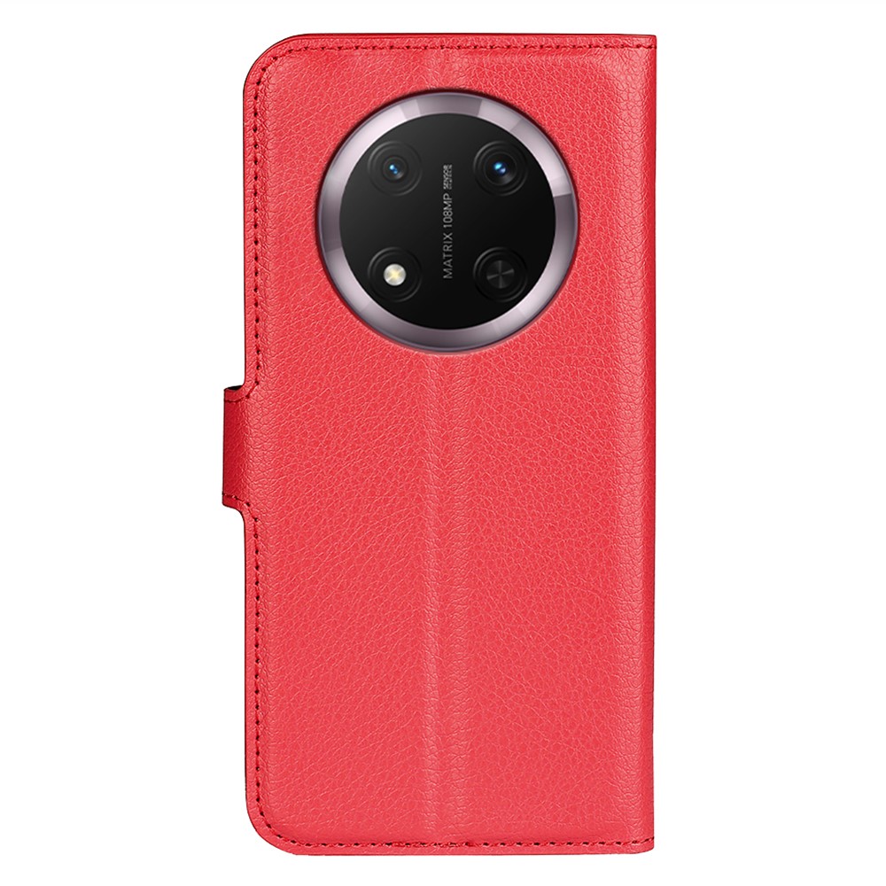  Honor Magic7 Lite Fodral Litchi Läder Röd - Teknikhallen.se