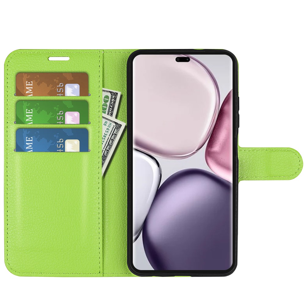  Honor Magic7 Lite Fodral Litchi Läder Grön - Teknikhallen.se