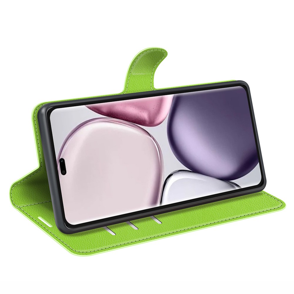  Honor Magic7 Lite Fodral Litchi Läder Grön - Teknikhallen.se