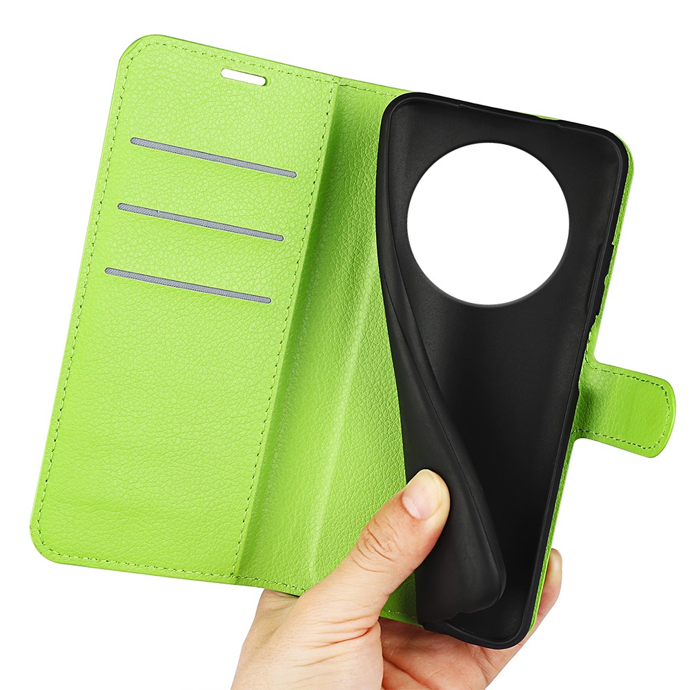  Honor Magic7 Lite Fodral Litchi Läder Grön - Teknikhallen.se