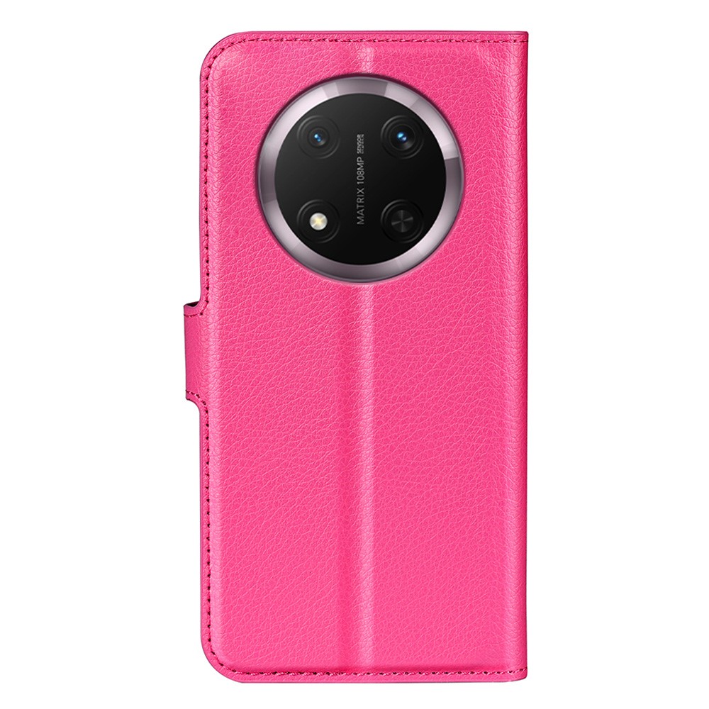  Honor Magic7 Lite Fodral Litchi Läder Rosa - Teknikhallen.se