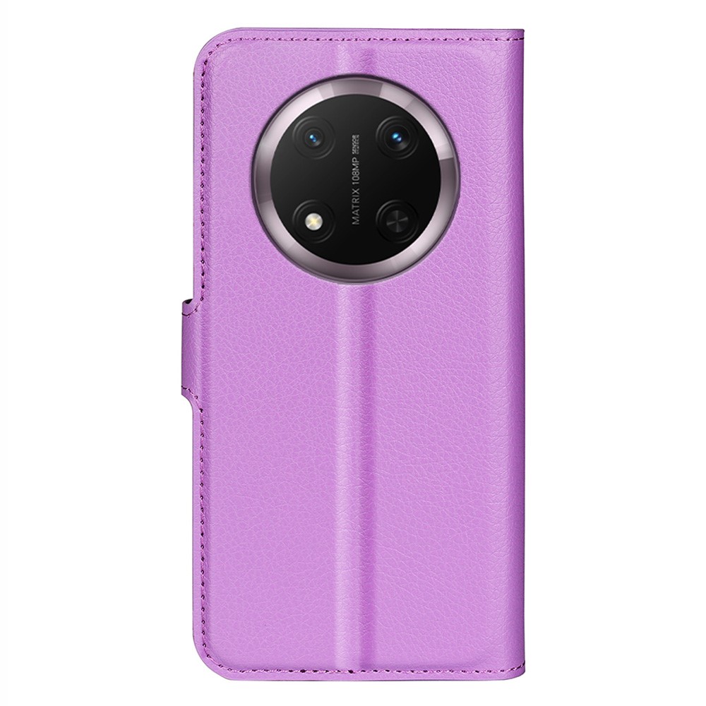  Honor Magic7 Lite Fodral Litchi Läder Lila - Teknikhallen.se