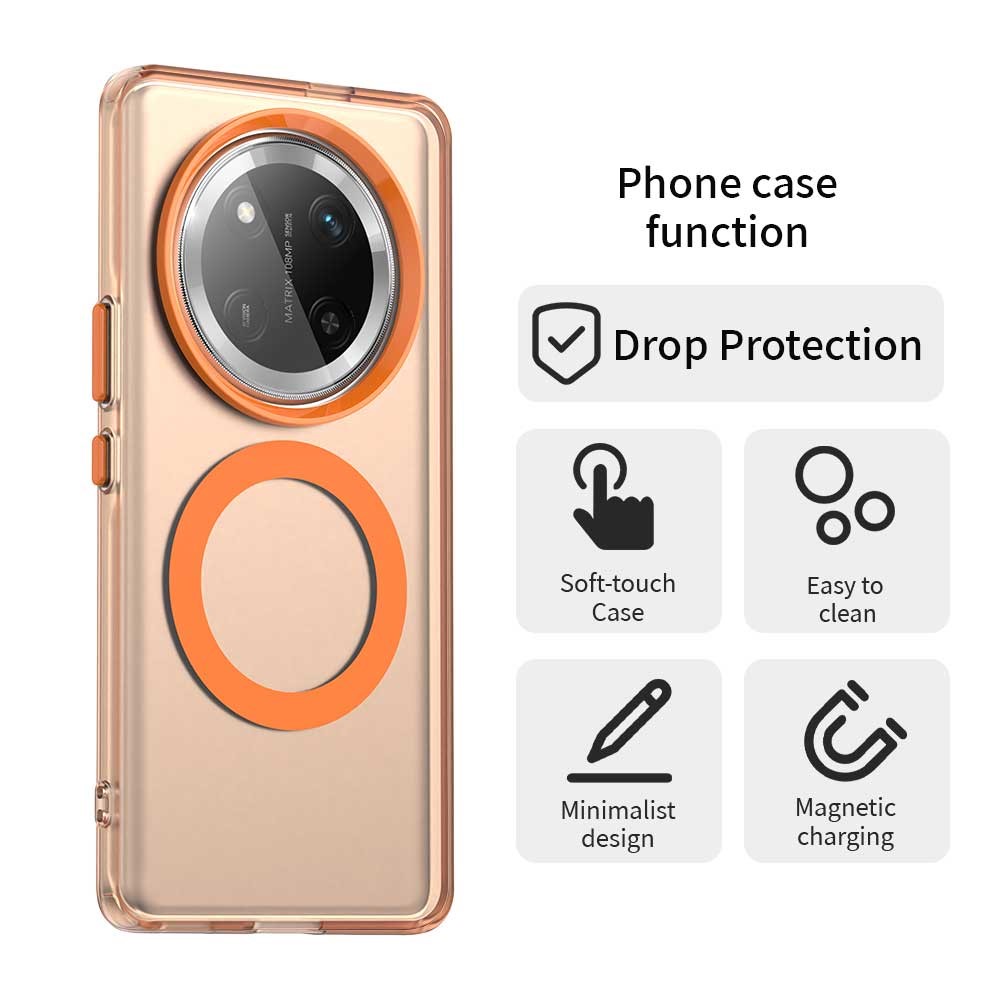  Honor Magic7 Lite Skal MagSafe Hybrid Orange - Teknikhallen.se